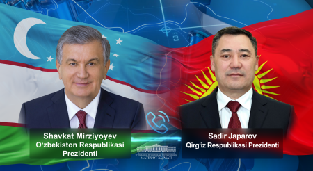 O‘zbekiston va Qirg‘iziston Prezidentlari ikki tomonlama munosabatlarning dolzarb masalalarini muhokama qildilar