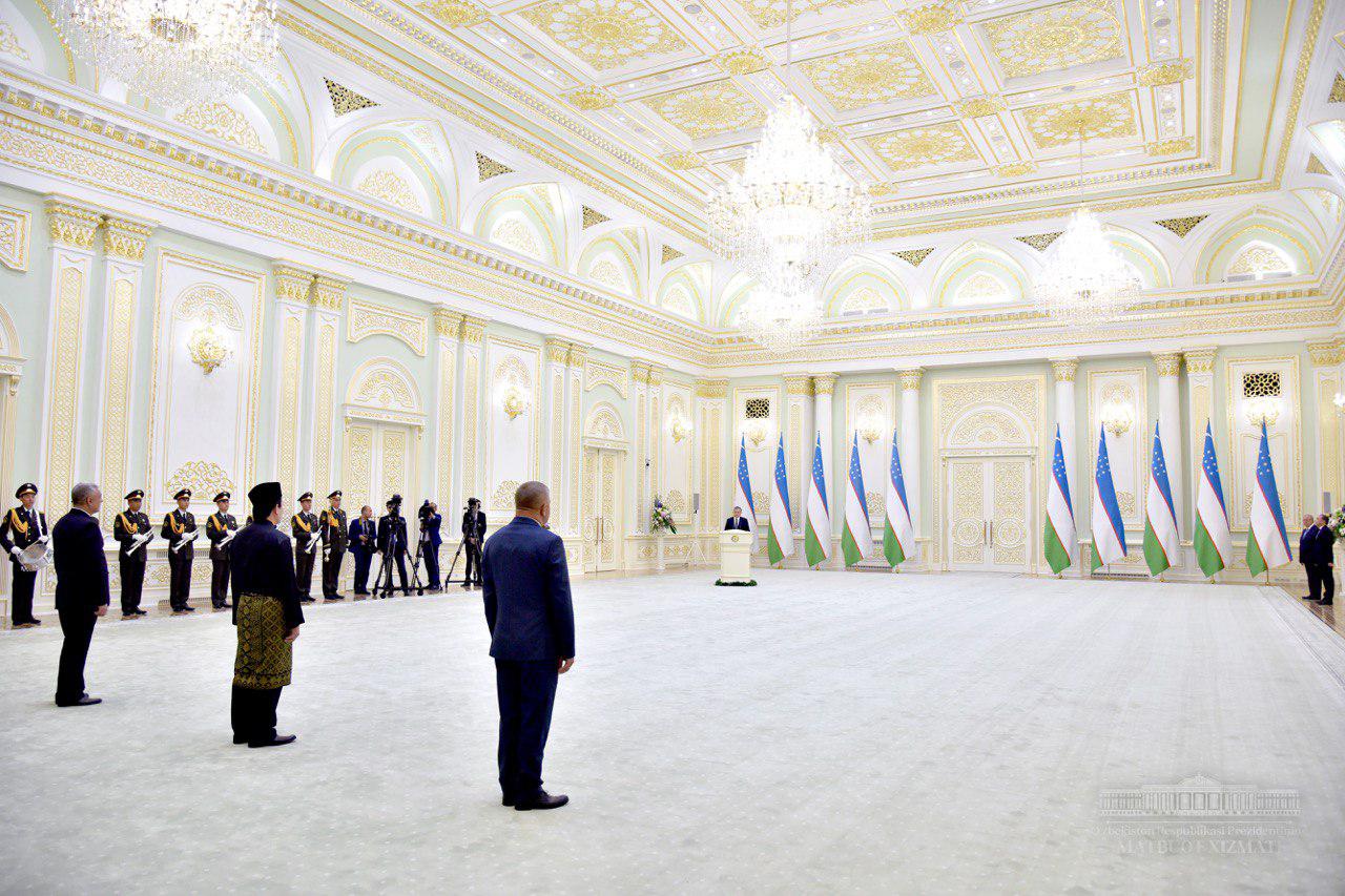 President of the Republic of Uzbekistan receives credentials from ambassadors of foreign states President of the Republic of Uzbekistan receives credentials from ambassadors of foreign states