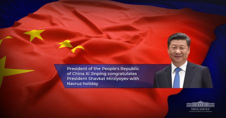 The leader of China congratulates President of Uzbekistan with Navruz holiday