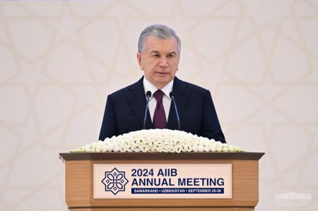 President of Uzbekistan participates in the opening session of AIIB annual Board of Governors meeting