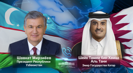 Эмир Катара поздравил Президента Узбекистана с убедительной победой на выборах