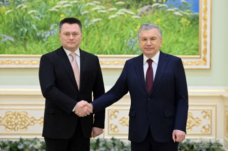 President receives a Russian delegation President receives a Russian delegation