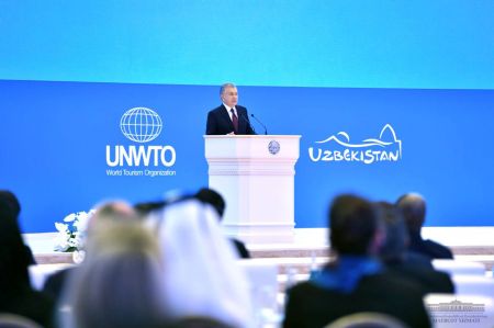 Выступление Президента Республики Узбекистан Шавката Мирзиёева на 25-й сессии Генеральной Ассамблеи Всемирной туристской организации