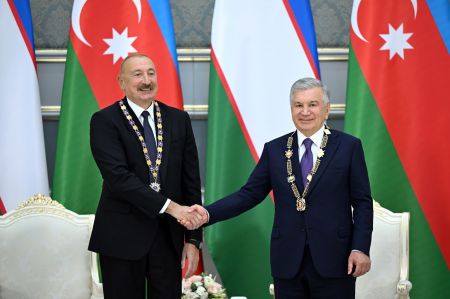 Presidents of Uzbekistan and Azerbaijan receive highest state honors