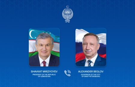 President Shavkat Mirziyoyev notes the importance of expanding the mutually beneficial partnership with Saint Petersburg