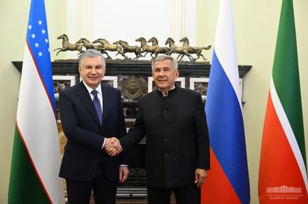 The President of Uzbekistan Holds Talks with the Head of Tatarstan