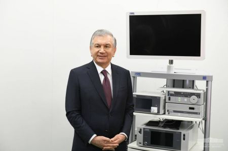 Shavkat Mirziyoyev Visits Modern Clinic Shavkat Mirziyoyev Visits Modern Clinic