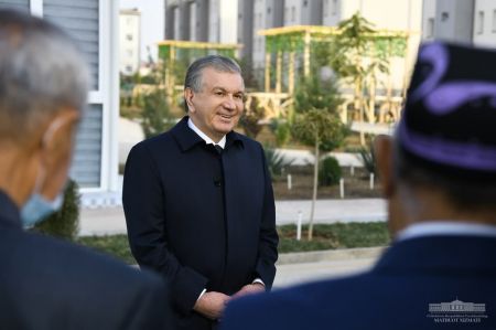 Президент осмотрел новые дома в Гулистане Президент осмотрел новые дома в Гулистане