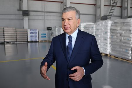 President reviews operations of polymer products enterprise