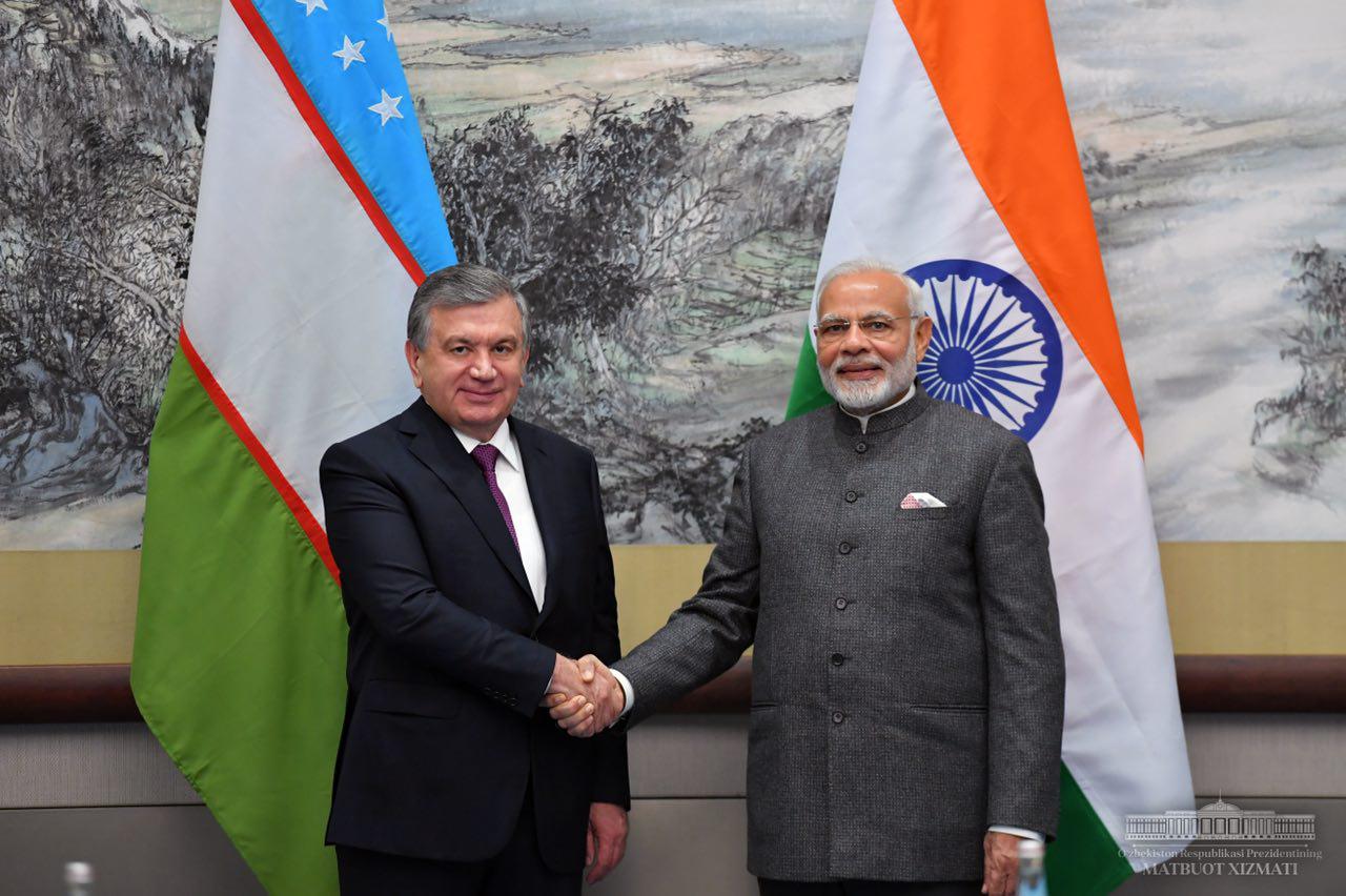 Shavkat Mirziyoyev Narendra Modi bilan uchrashdi   