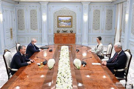 President of Uzbekistan Meets with the President of the 75th Session of the UN General Assembly