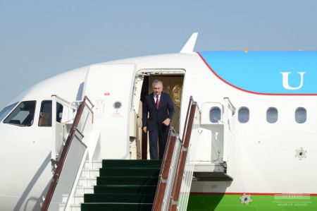 President Returns to Tashkent