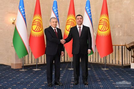A Solemn Welcoming Ceremony for the President of Uzbekistan