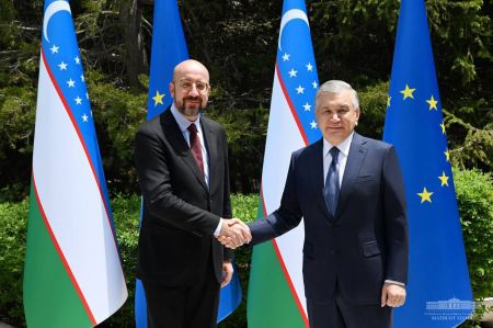 Presidents of Uzbekistan and European Council Hold Talks