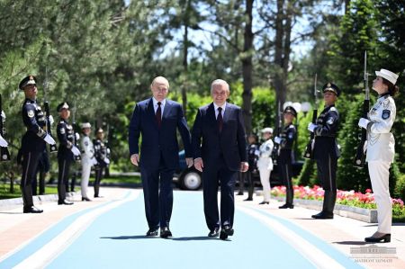 A Solemn Welcoming Ceremony for the President of Russia
