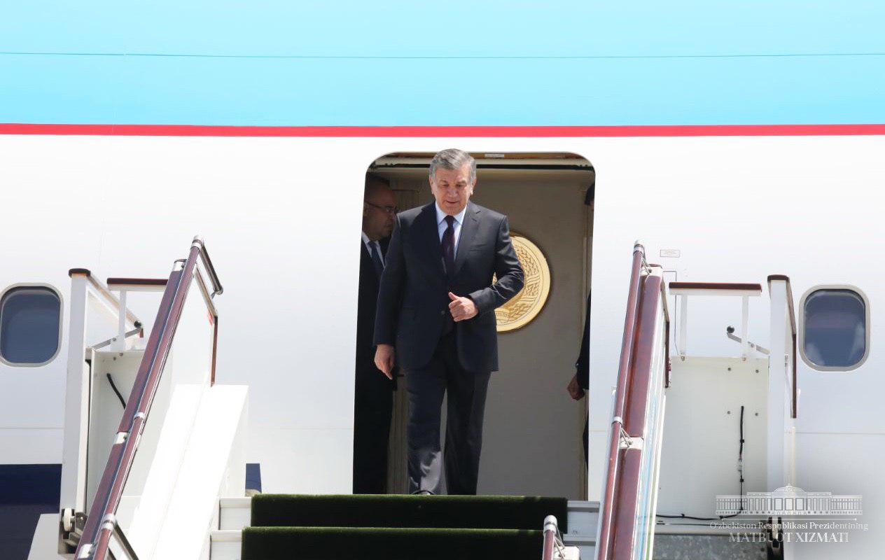 President arrived from Washington to Tashkent
