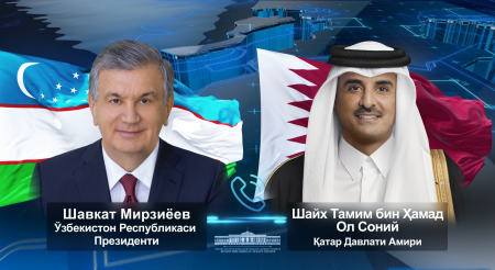 Ўзбекистон ва Қатар етакчилари телефон орқали мулоқот қилдилар
