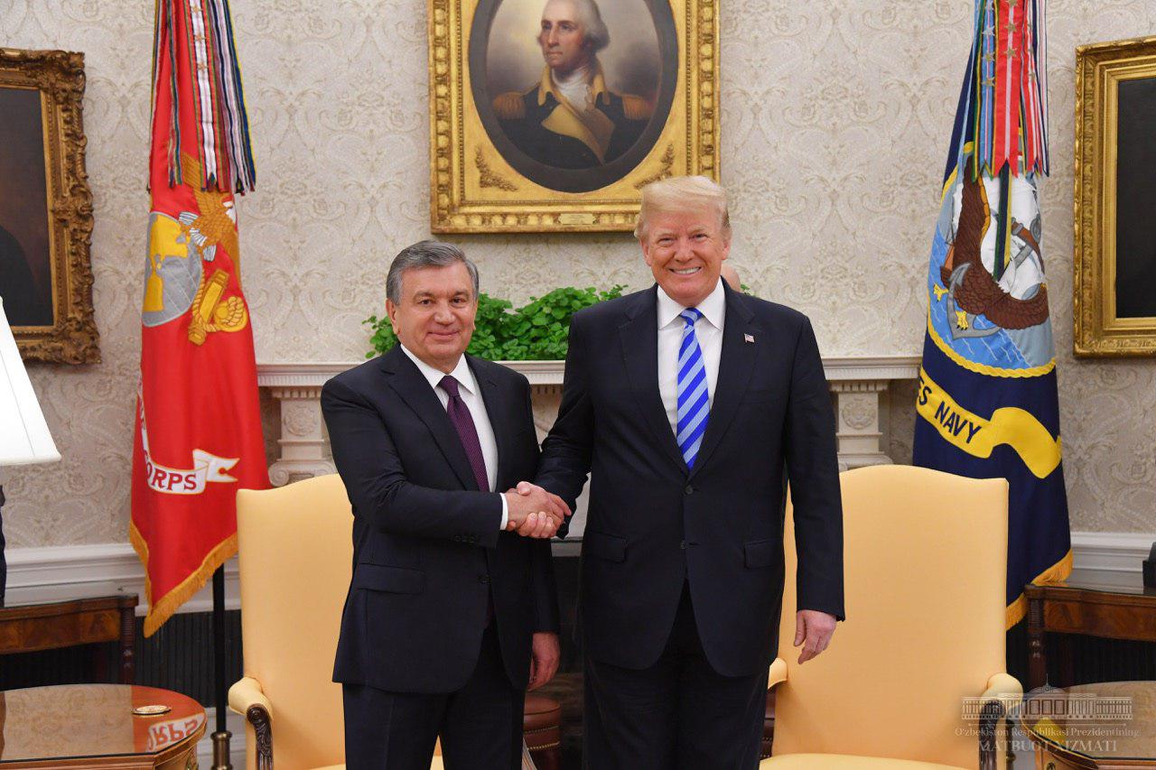 Шавкат Мирзиёев Дональд Трамп билан учрашди Шавкат Мирзиёев Дональд Трамп билан учрашди