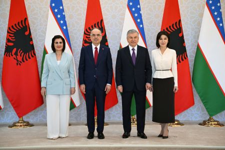Albaniya Prezidentini rasmiy kutib olish marosimi boʻlib oʻtdi