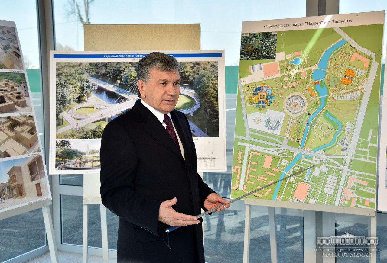 President Shavkat Mirziyoyev got acquainted with the project of creating “Navruz” park of culture and recreation in Tashkent