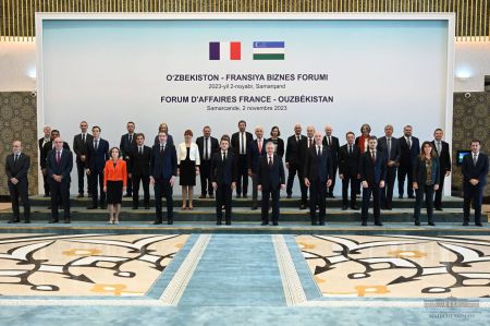 Leaders of Uzbekistan and France Participate in Joint Business Forum