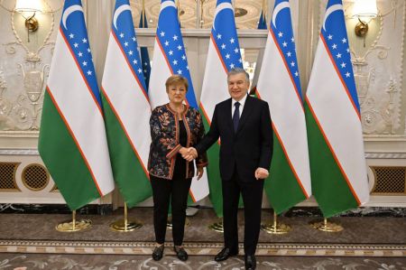 O‘zbekiston Prezidenti Xalqaro valyuta jamg‘armasi bilan sheriklikni yanada kengaytirish muhimligini qayd etdi