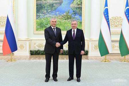 Ўзбекистон Республикаси Президенти Россия Давлат Думаси Раиси билан учрашув ўтказди