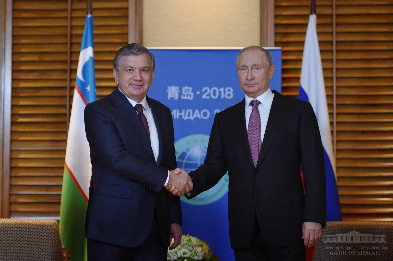 Shavkat Mirziyoyev Vladimir Putin bilan uchrashdi