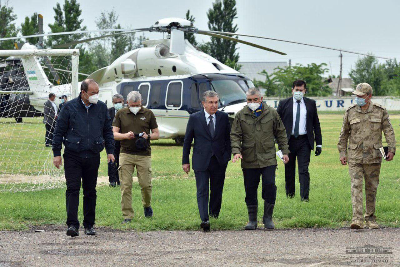 The President arrives in Syrdarya The President arrives in Syrdarya