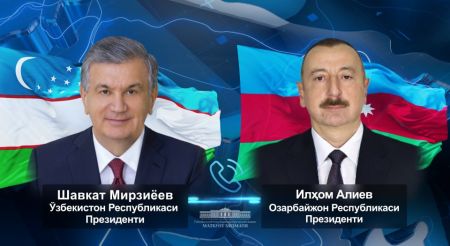 Ўзбекистон ва Озарбайжон етакчилари икки томонлама муносабатларнинг долзарб масалаларини муҳокама қилдилар