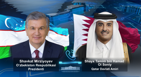 O‘zbekiston va Qatar yetakchilari telefon orqali muloqot qildilar