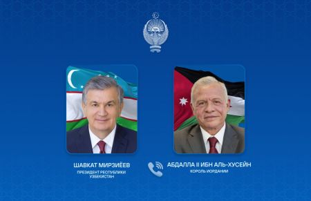 Король Иордании искренне поздравил Президента Узбекистана